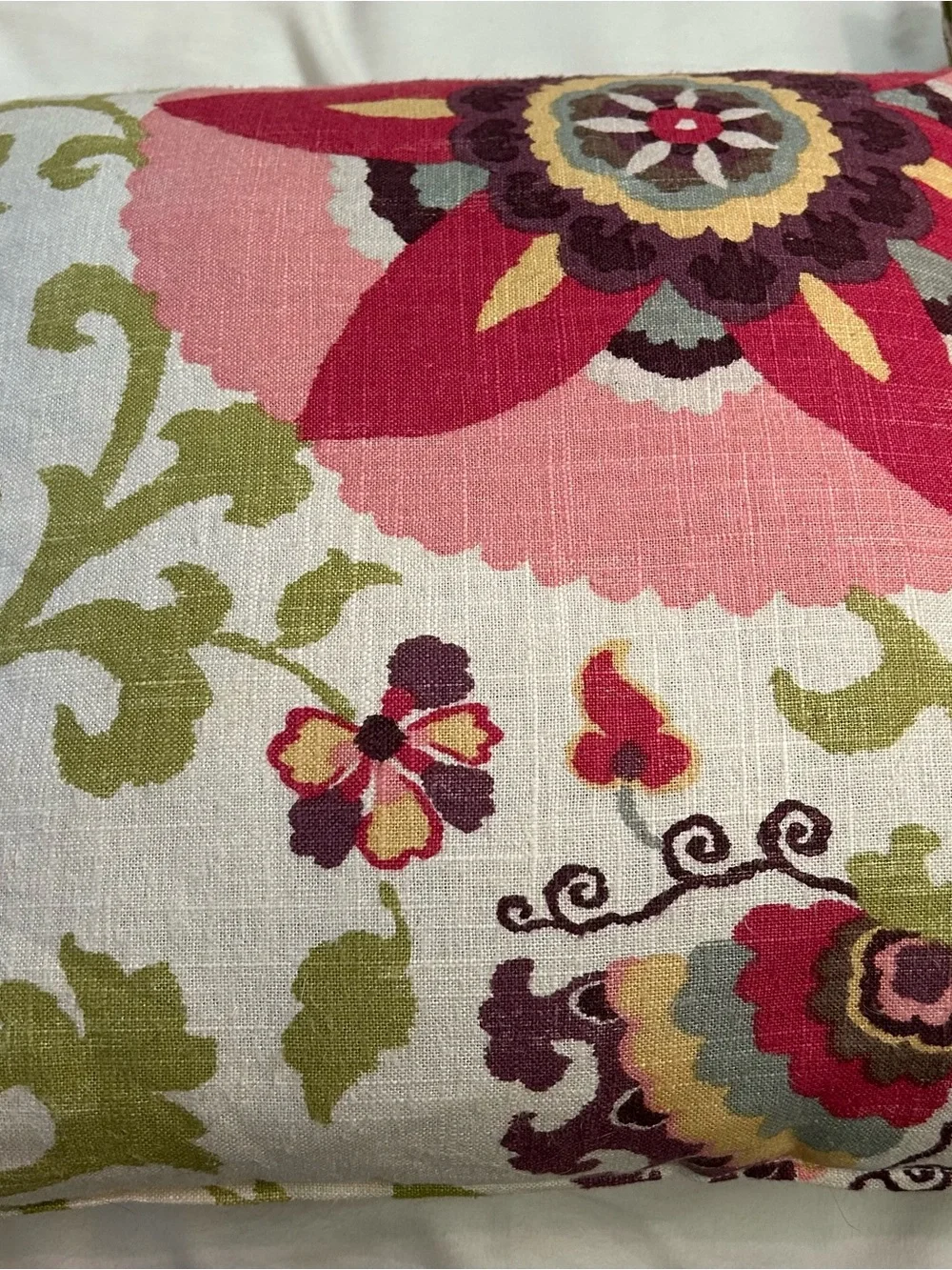 Set of 2 Handmade Pillows - Braemore Silsila Cherry Blossom Floral Paisley Print